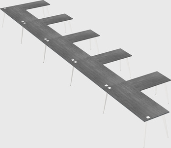 Modern l-shaped office desk