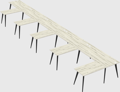 Modern l-shaped office desk