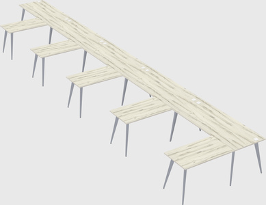 Modern l-shaped office desk