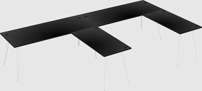Modern l-shaped office desk