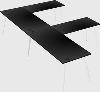Modern l-shaped office desk