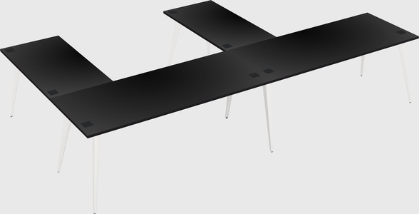 Modern l-shaped office desk