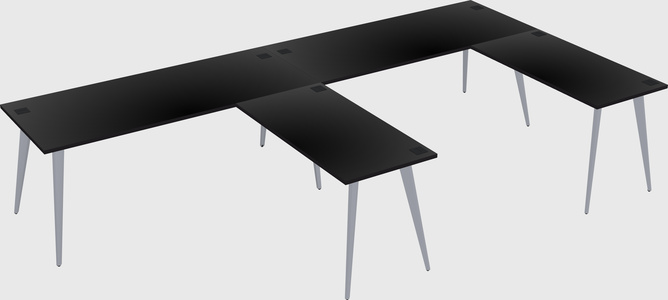 Modern l-shaped office desk