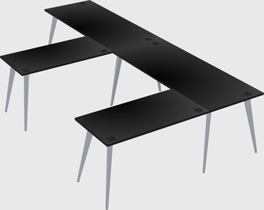 Modern l-shaped office desk