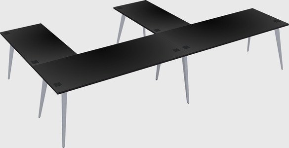 Modern l-shaped office desk
