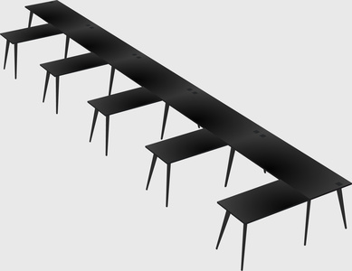 Modern l-shaped office desk
