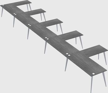 Modern l-shaped office desk