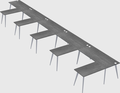 Modern l-shaped office desk