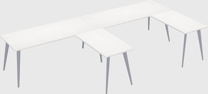 Modern l-shaped office desk
