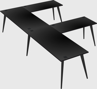 Modern l-shaped office desk