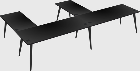 Modern l-shaped office desk