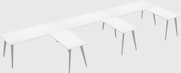 Modern l-shaped office desk