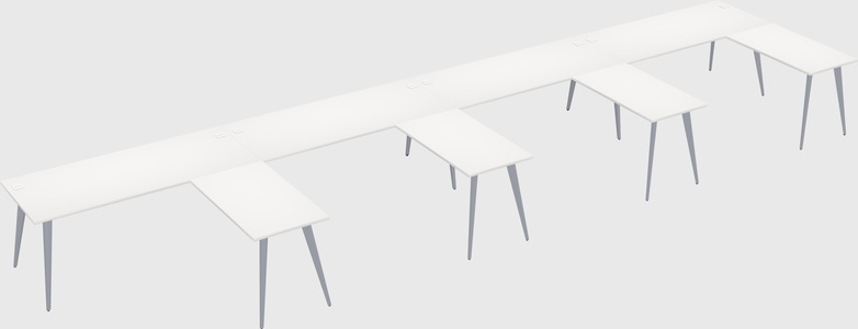 Modern l-shaped office desk