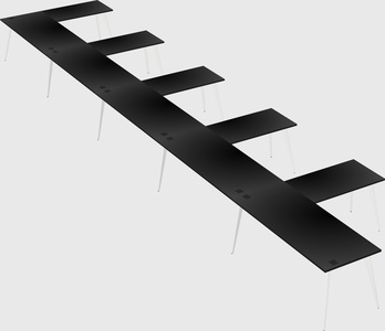 Modern l-shaped office desk