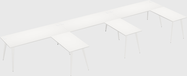 Modern l-shaped office desk
