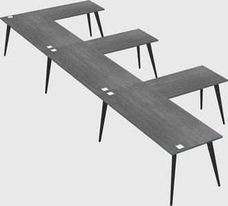 Modern l-shaped office desk