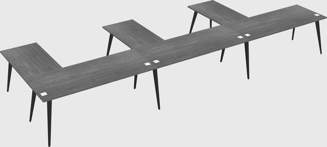 Modern l-shaped office desk