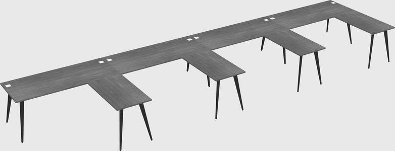Modern l-shaped office desk