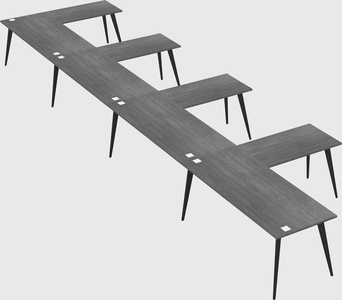 Modern l-shaped office desk