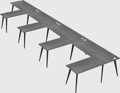 Modern l-shaped office desk