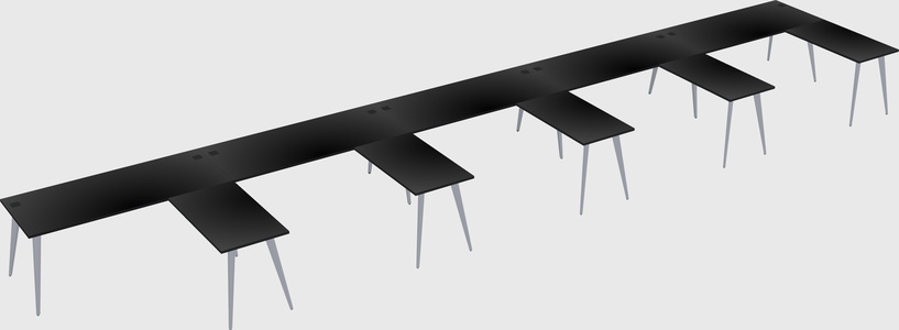 Modern l-shaped office desk