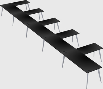 Modern l-shaped office desk