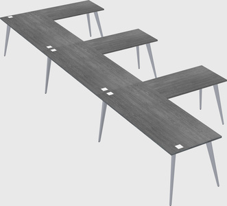 Modern l-shaped office desk