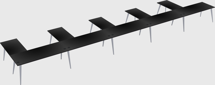 Modern l-shaped office desk