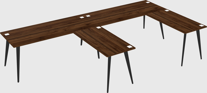 Modern l-shaped office desk