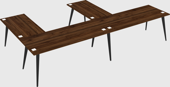 Modern l-shaped office desk