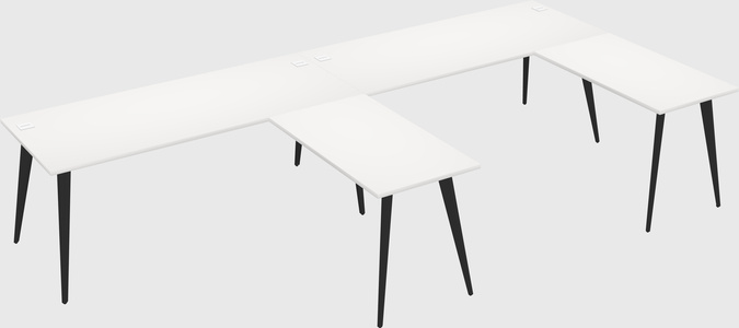 Modern l-shaped office desk