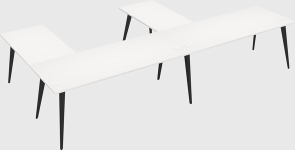 Modern l-shaped office desk