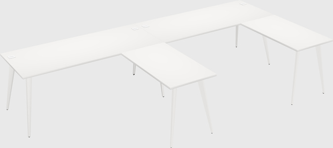 Modern l-shaped office desk