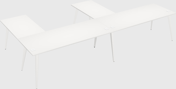 Modern l-shaped office desk