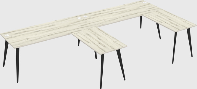 Modern l-shaped office desk