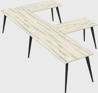 Modern l-shaped office desk