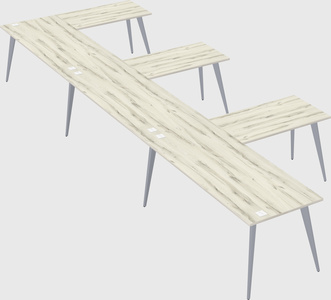 Modern l-shaped office desk