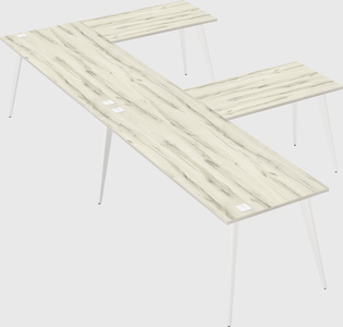 Modern l-shaped office desk