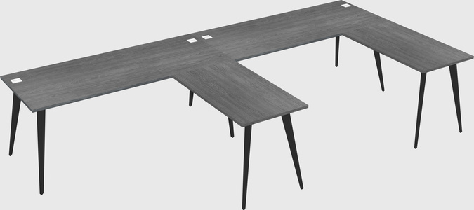 Modern l-shaped office desk