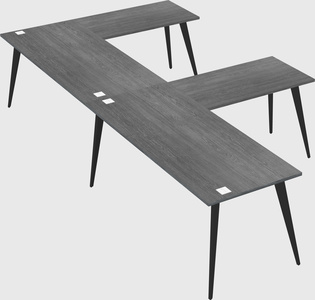 Modern l-shaped office desk