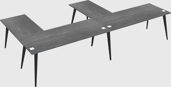 Modern l-shaped office desk