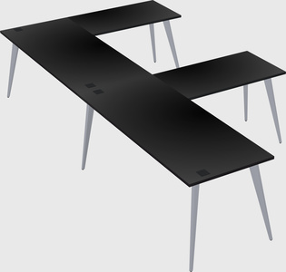 Modern l-shaped office desk