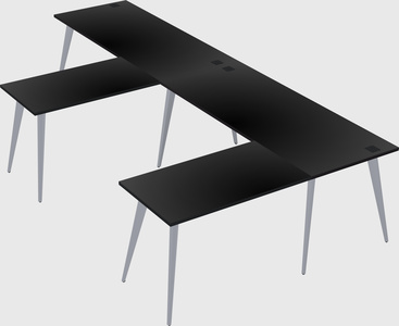 Modern l-shaped office desk