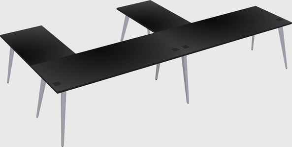 Modern l-shaped office desk