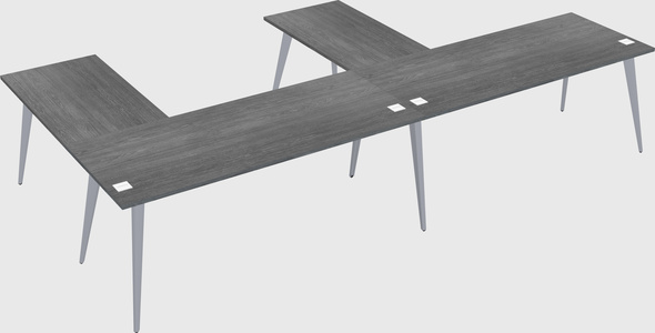 Modern l-shaped office desk