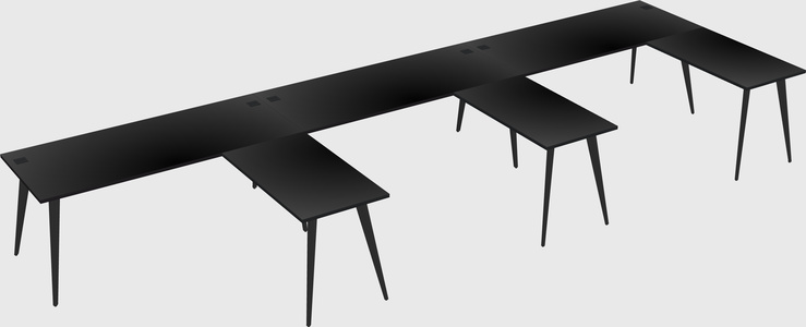 Modern l-shaped office desk