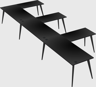 Modern l-shaped office desk