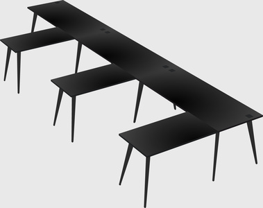 Modern l-shaped office desk