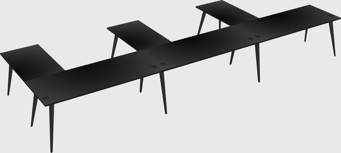Modern l-shaped office desk