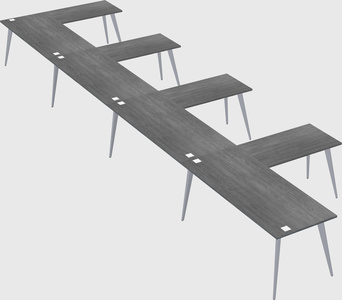 Modern l-shaped office desk